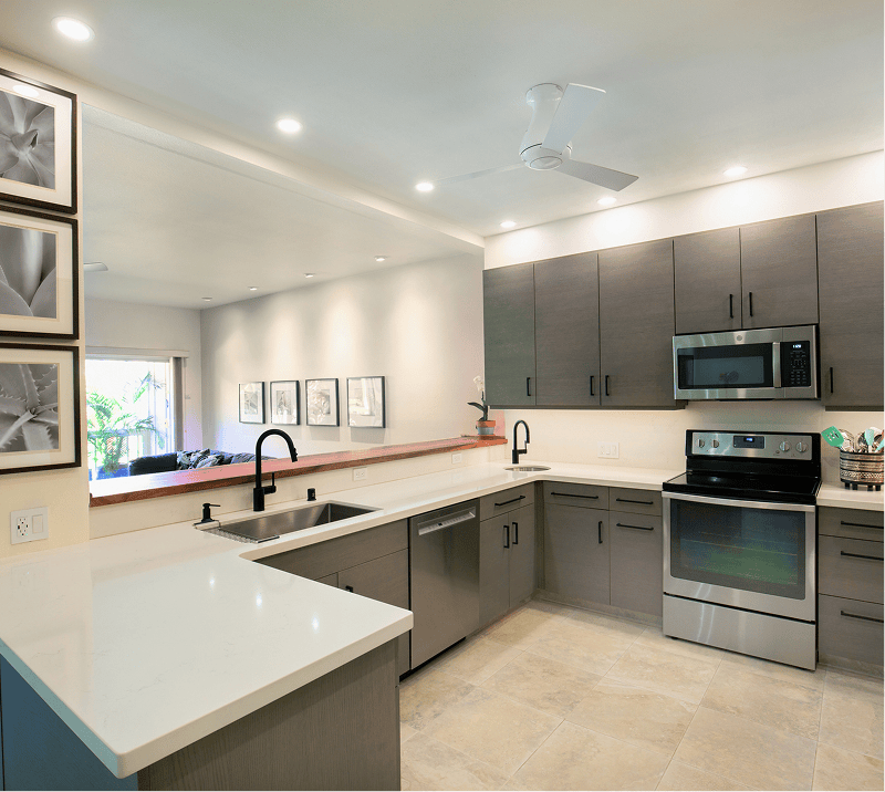 Contemporary kitchen design with sleek cabinetry